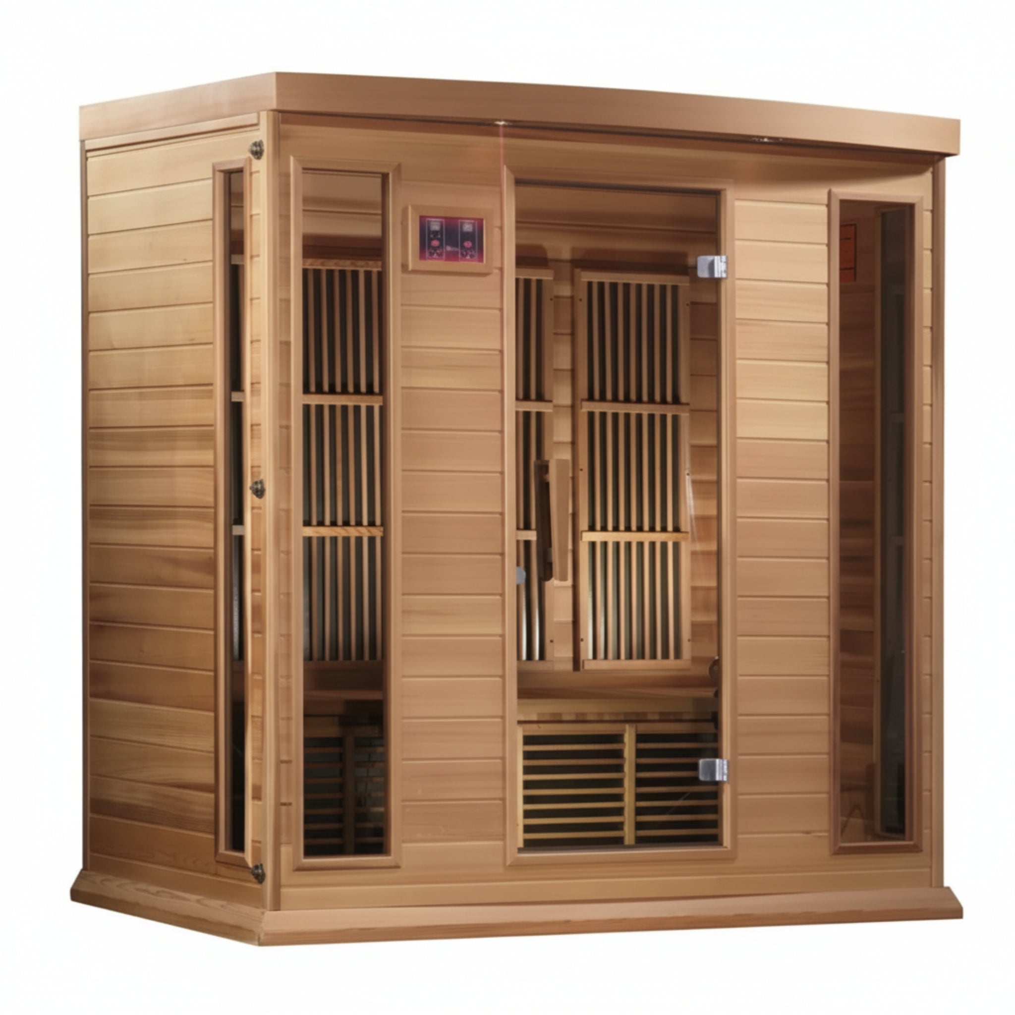 Maxxus 4-Person FAR Infrared Sauna with Bluetooth – Hemlock